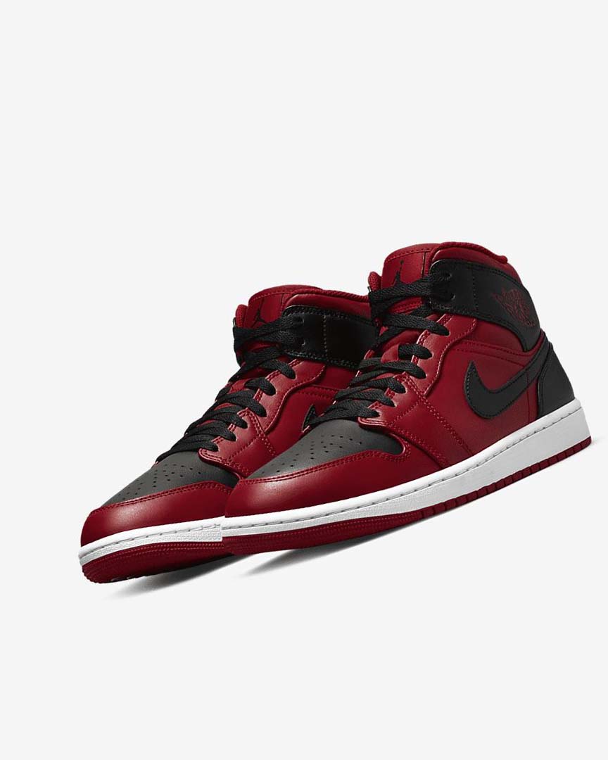 Zapatillas Nike Air Jordan 1 Mid Hombre Rojas Blancas Negras | AR5439