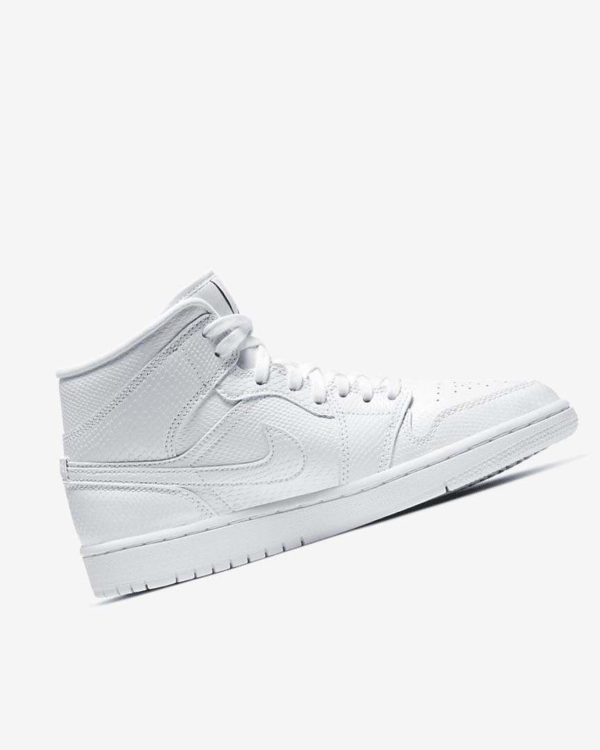 Zapatillas Nike Air Jordan 1 Mid Mujer Blancas Blancas | AR5214