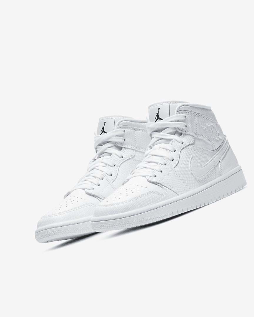 Zapatillas Nike Air Jordan 1 Mid Mujer Blancas Blancas | AR5214