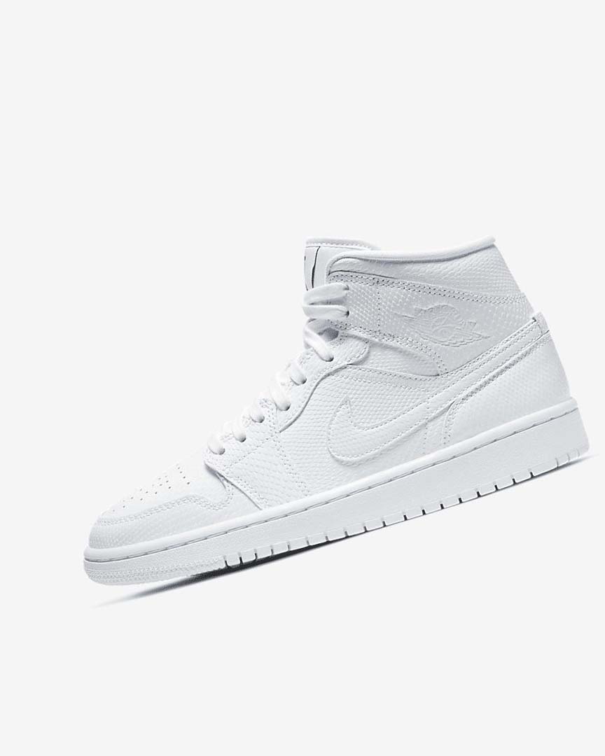 Zapatillas Nike Air Jordan 1 Mid Mujer Blancas Blancas | AR5214