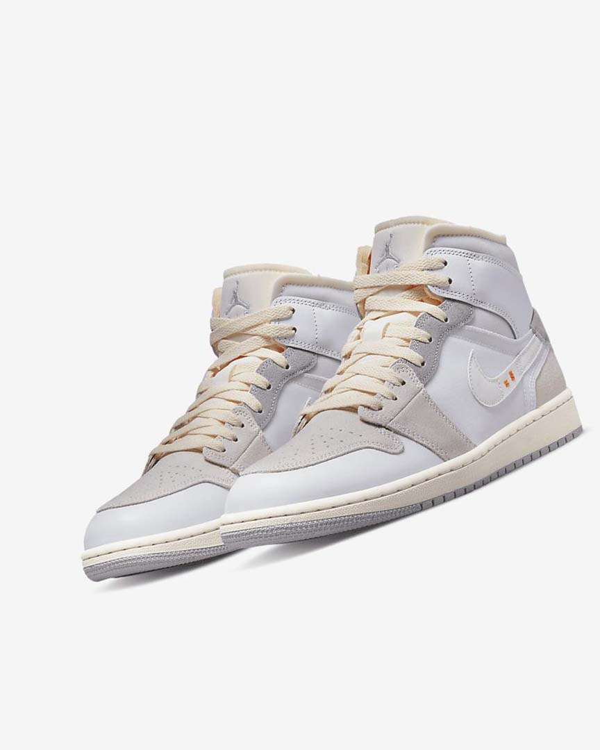 Zapatillas Nike Air Jordan 1 Mid SE Craft Hombre Blancas Gris | AR2964