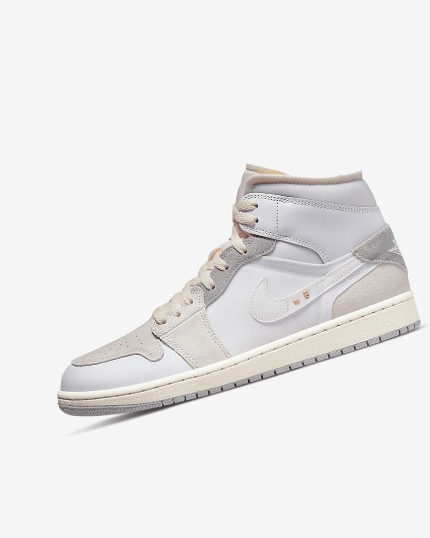 Zapatillas Nike Air Jordan 1 Mid SE Craft Hombre Blancas Gris | AR2964