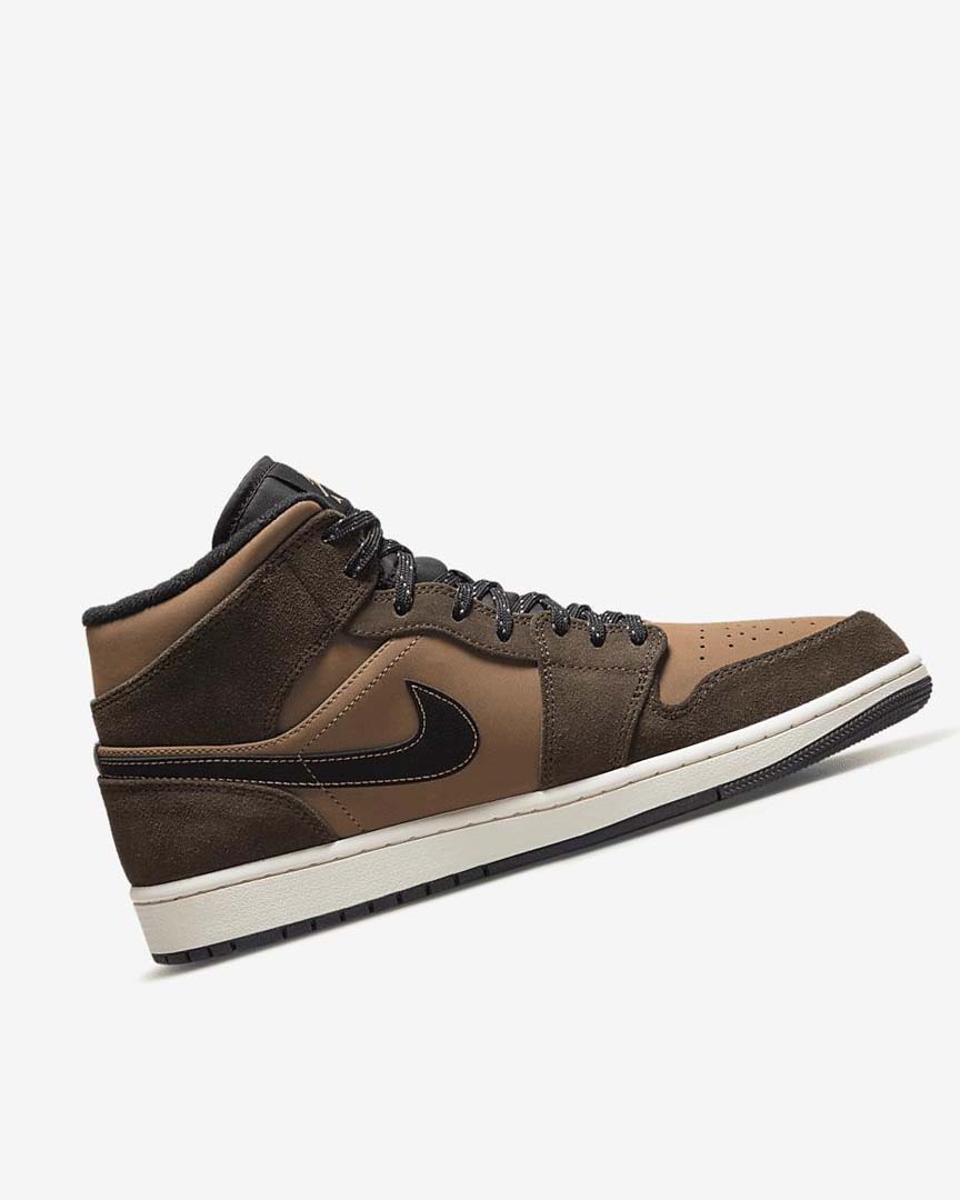 Zapatillas Nike Air Jordan 1 Mid SE Hombre Chocolate Oscuro Marrones Negras Rojas | AR2316