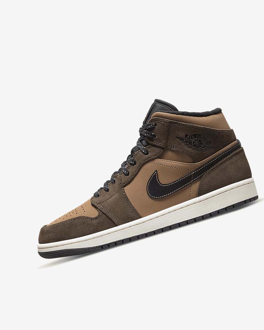 Zapatillas Nike Air Jordan 1 Mid SE Hombre Chocolate Oscuro Marrones Negras Rojas | AR2316