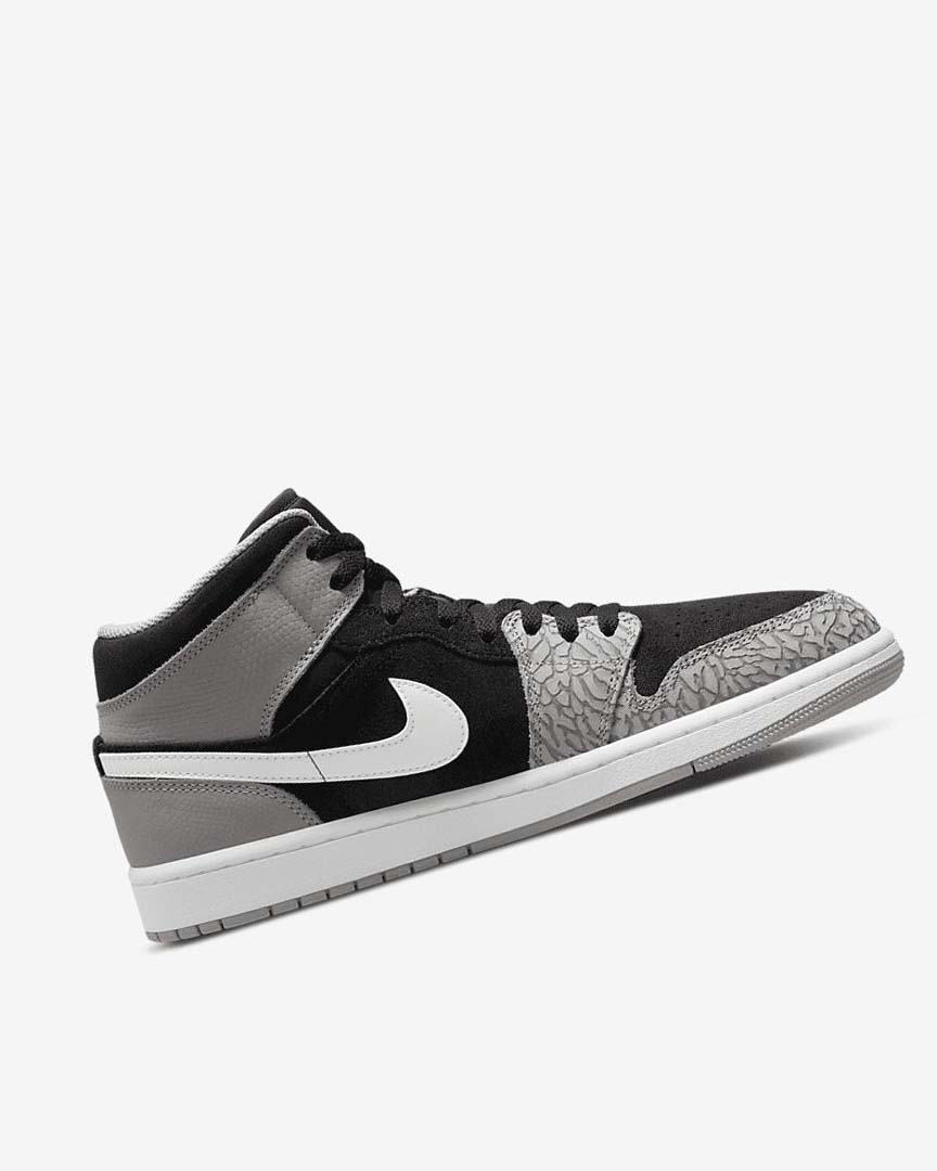 Zapatillas Nike Air Jordan 1 Mid SE Hombre Negras Blancas Gris Claro Rojas | AR2856