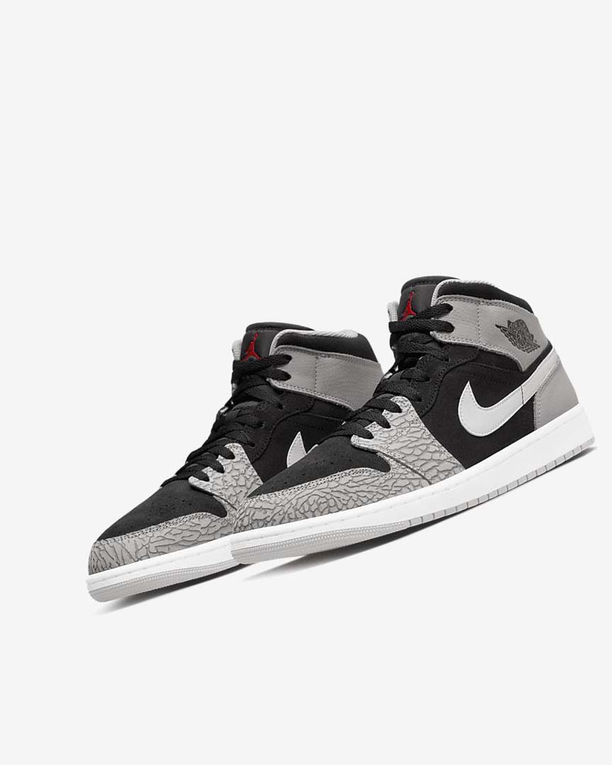 Zapatillas Nike Air Jordan 1 Mid SE Hombre Negras Blancas Gris Claro Rojas | AR2856