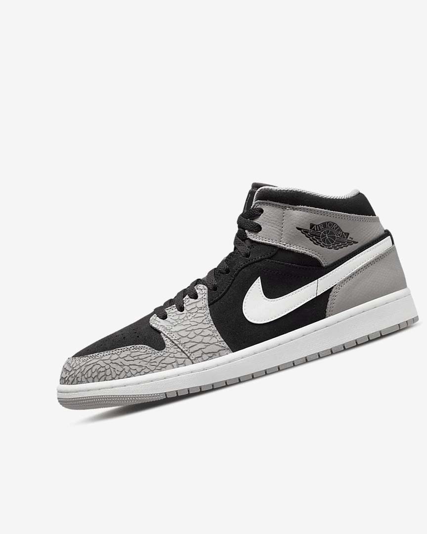 Zapatillas Nike Air Jordan 1 Mid SE Hombre Negras Blancas Gris Claro Rojas | AR2856