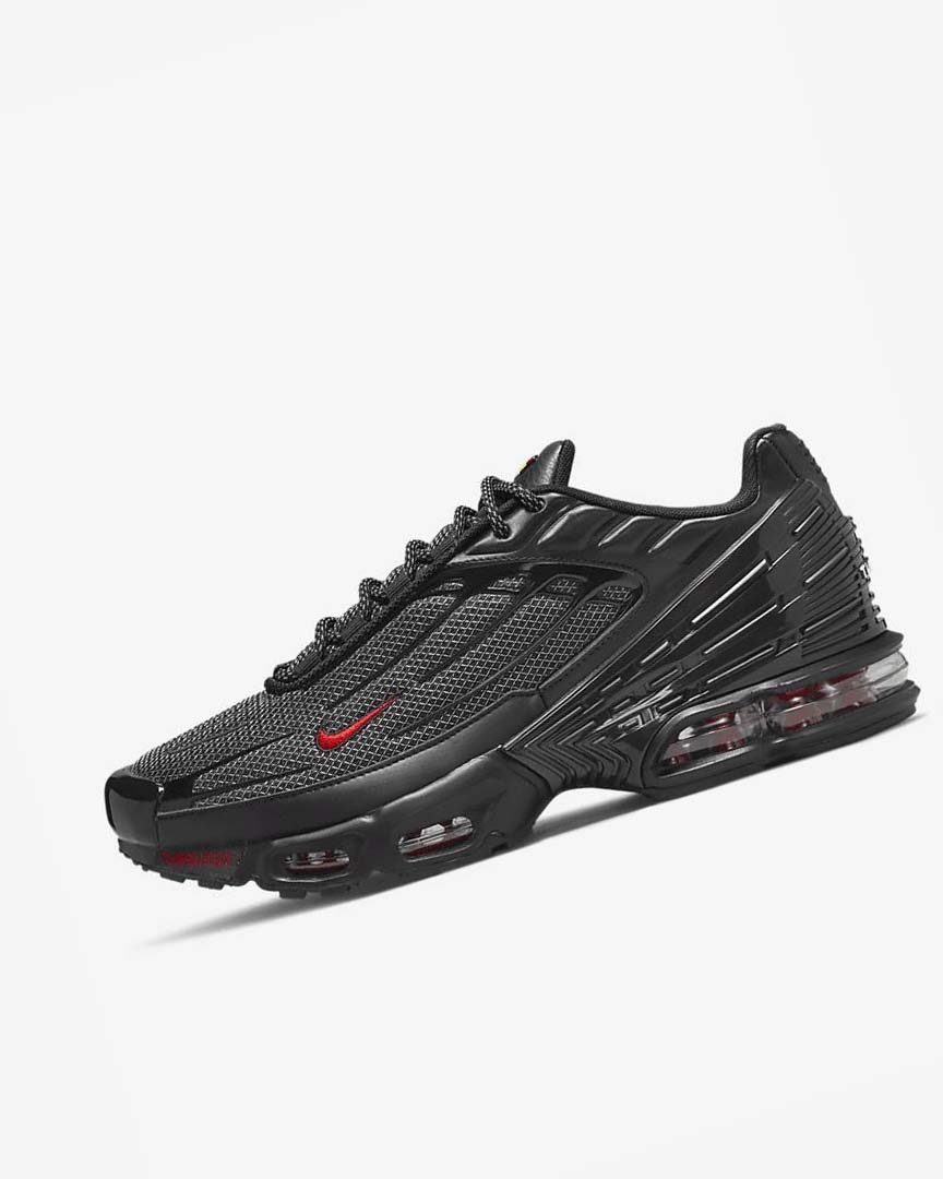 Zapatillas Nike Air Max Plus 3 Hombre Negras Negras Plateadas Rojas | AR3234