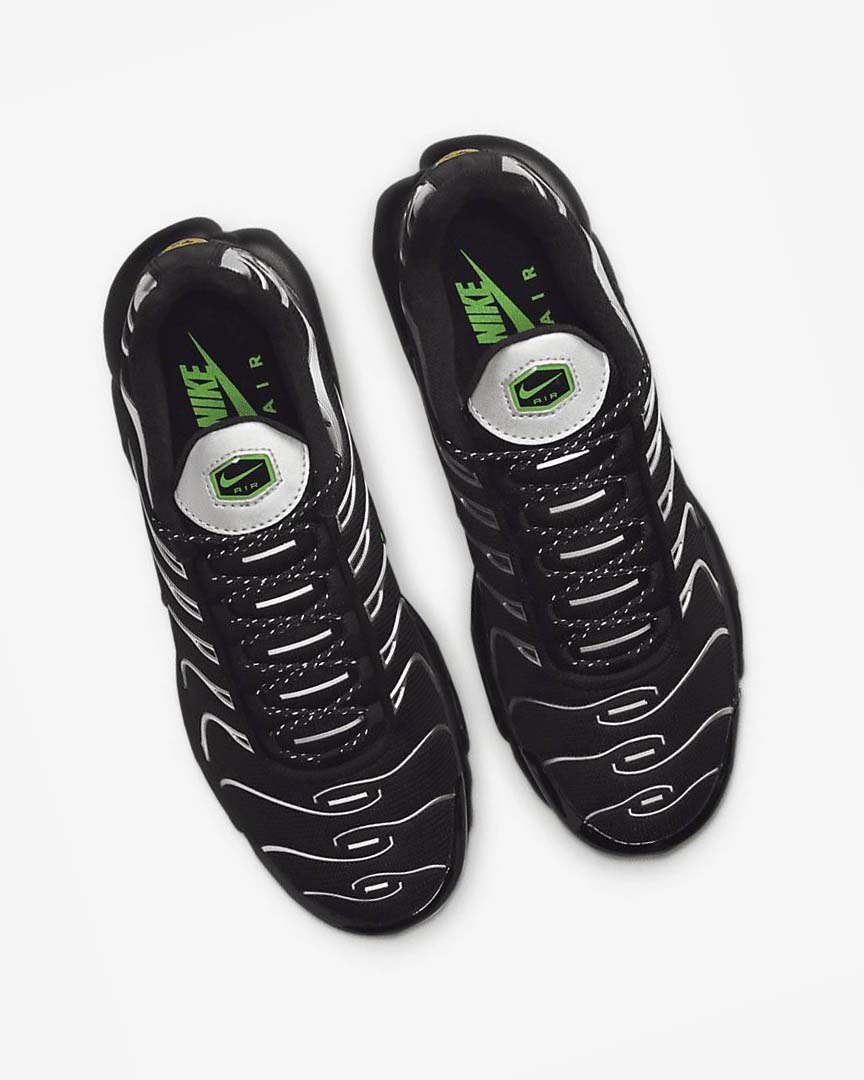 Zapatillas Nike Air Max Plus Hombre Negras Verde Metal Plateadas Negras | AR3246