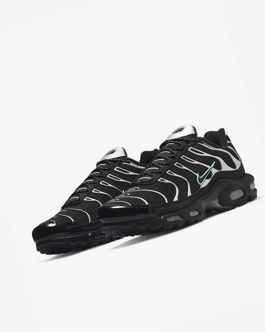 Zapatillas Nike Air Max Plus Hombre Negras Verde Metal Plateadas Negras | AR3246