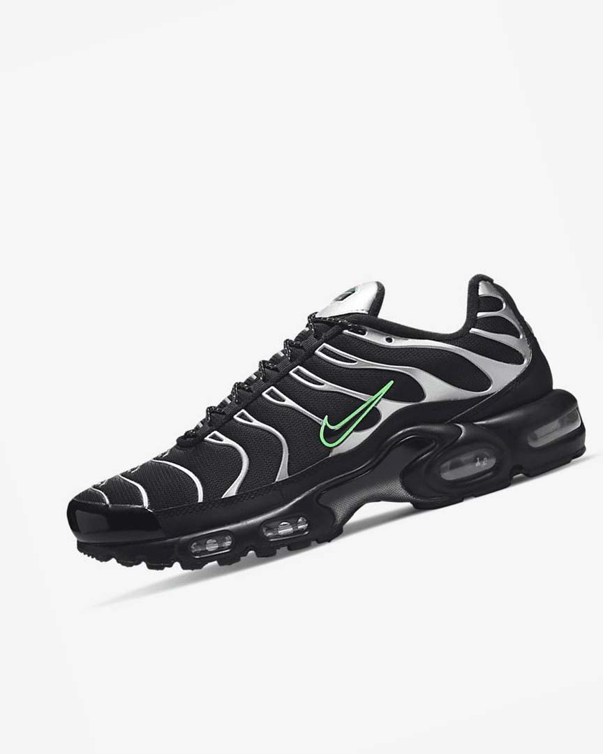 Zapatillas Nike Air Max Plus Hombre Negras Verde Metal Plateadas Negras | AR3246