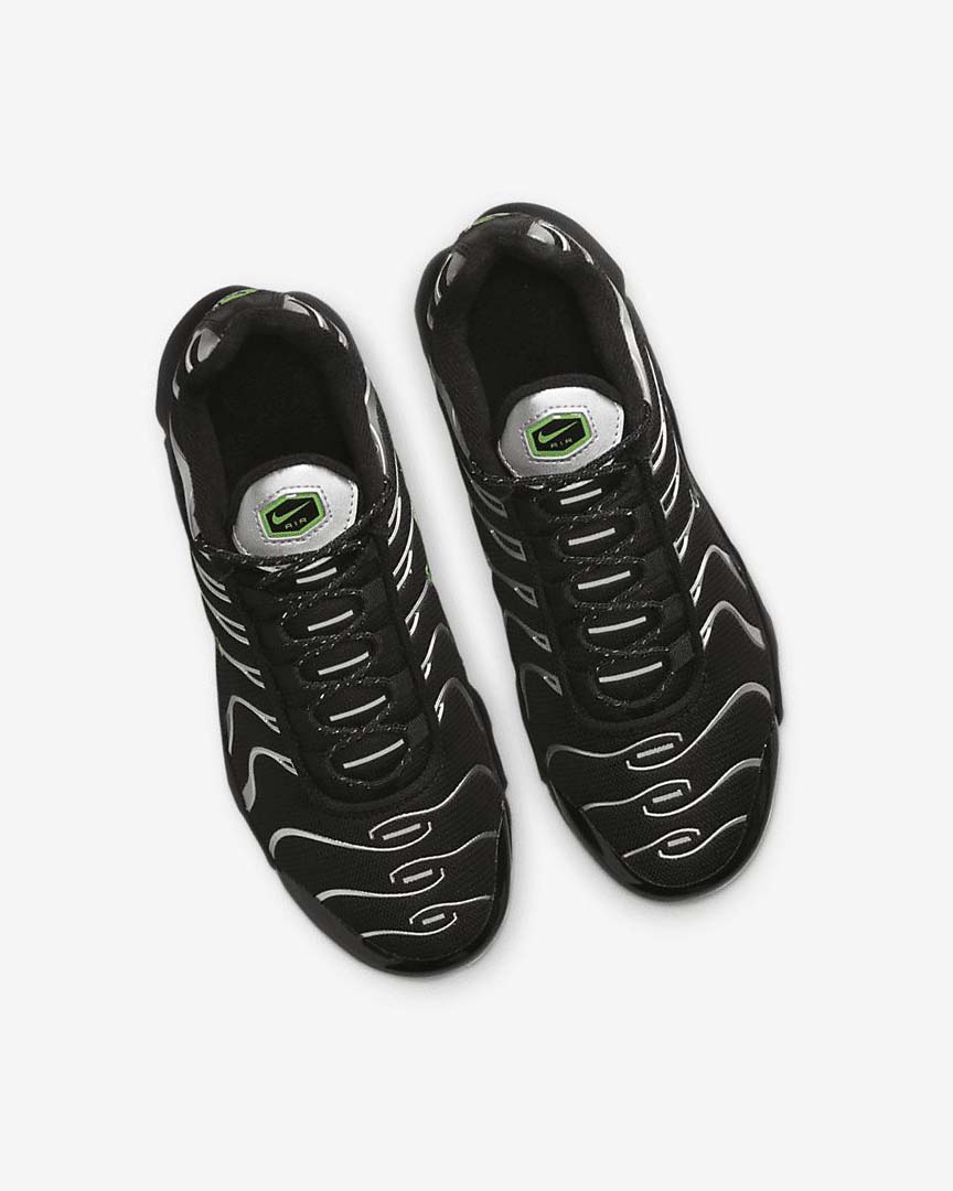 Zapatillas Nike Air Max Plus Niña Negras Verde Metal Plateadas Negras | AR2969