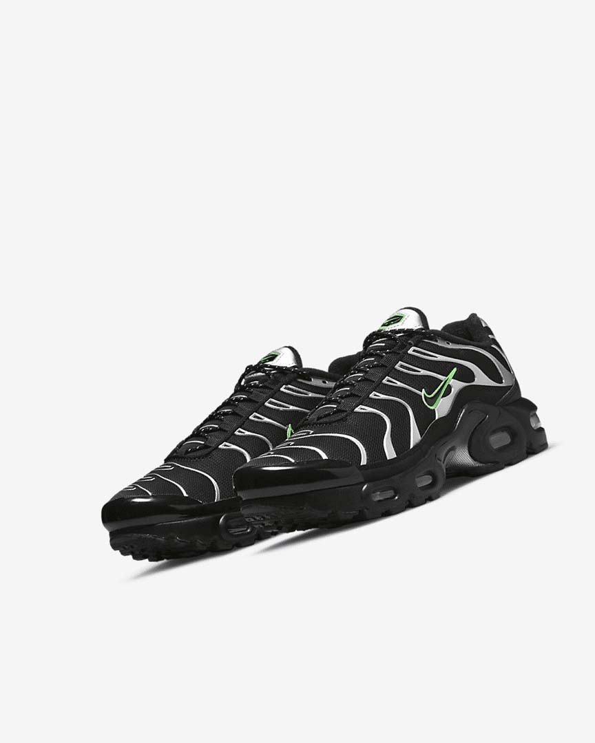 Zapatillas Nike Air Max Plus Niña Negras Verde Metal Plateadas Negras | AR2969