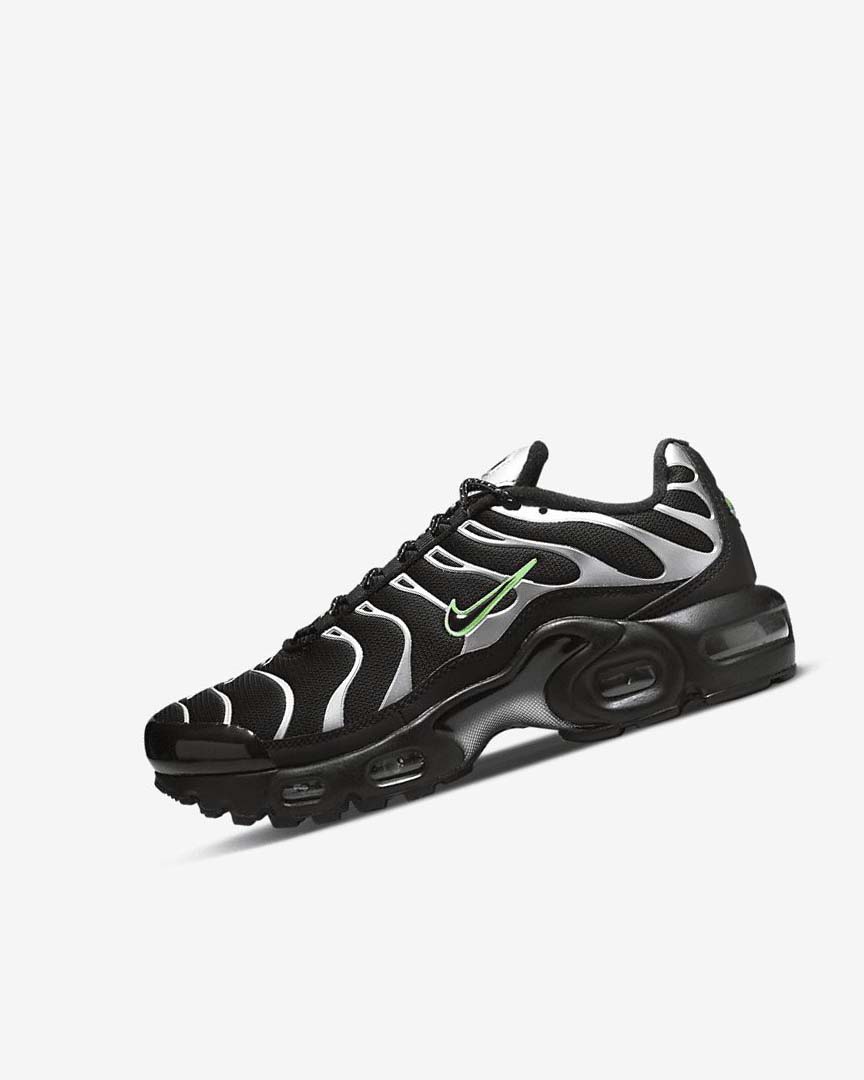 Zapatillas Nike Air Max Plus Niño Negras Verde Metal Plateadas Negras | AR5409