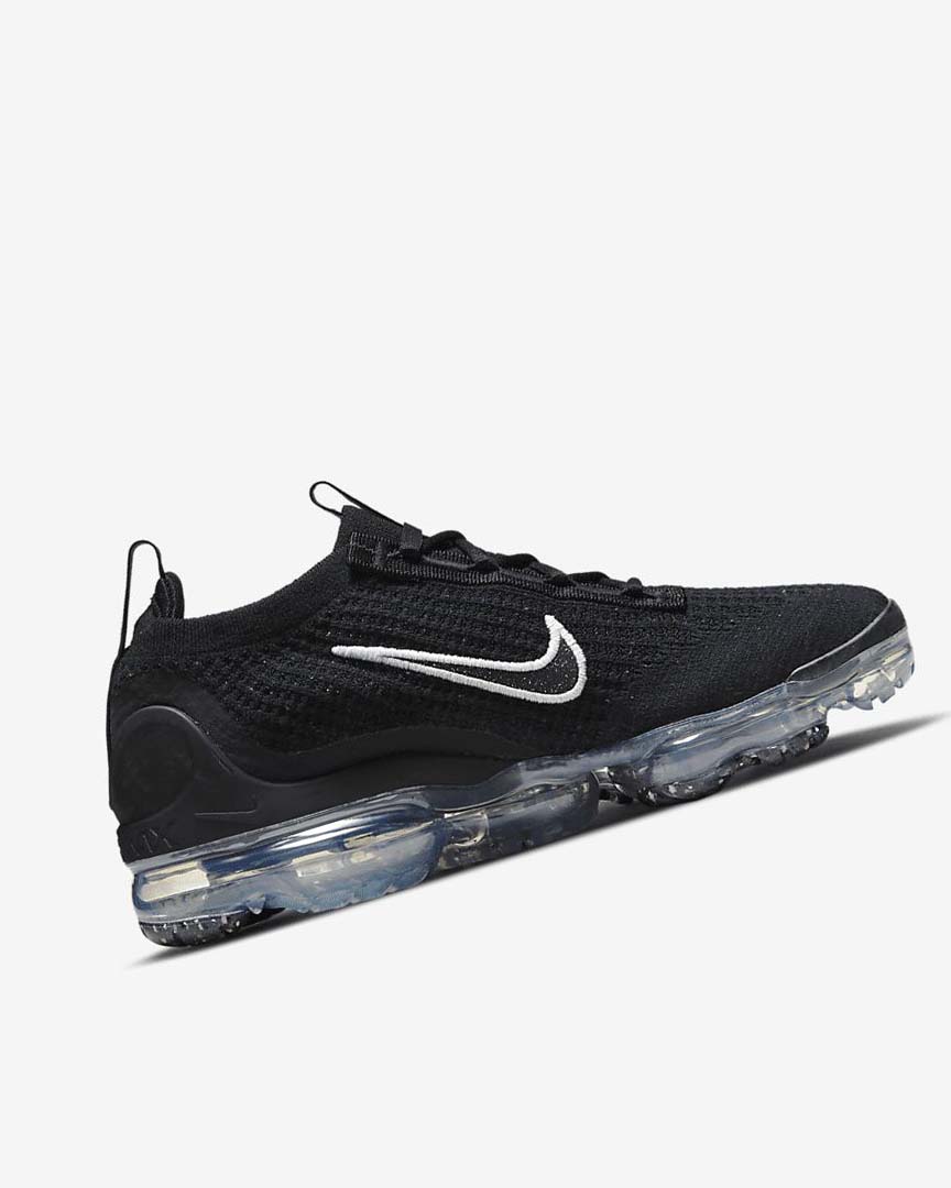 Zapatillas Nike Air VaporMax 2021 FK Mujer Negras Metal Plateadas Blancas | AR2363