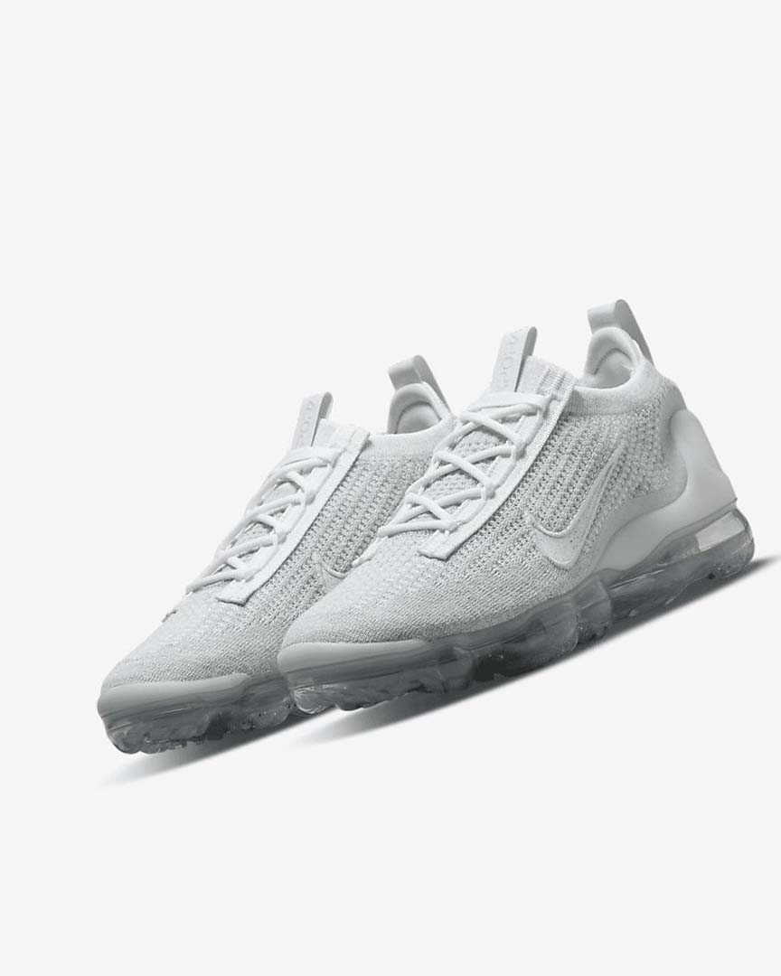 Zapatillas Nike Air VaporMax 2021 FK Mujer Blancas Plateadas Metal Plateadas Blancas | AR5007