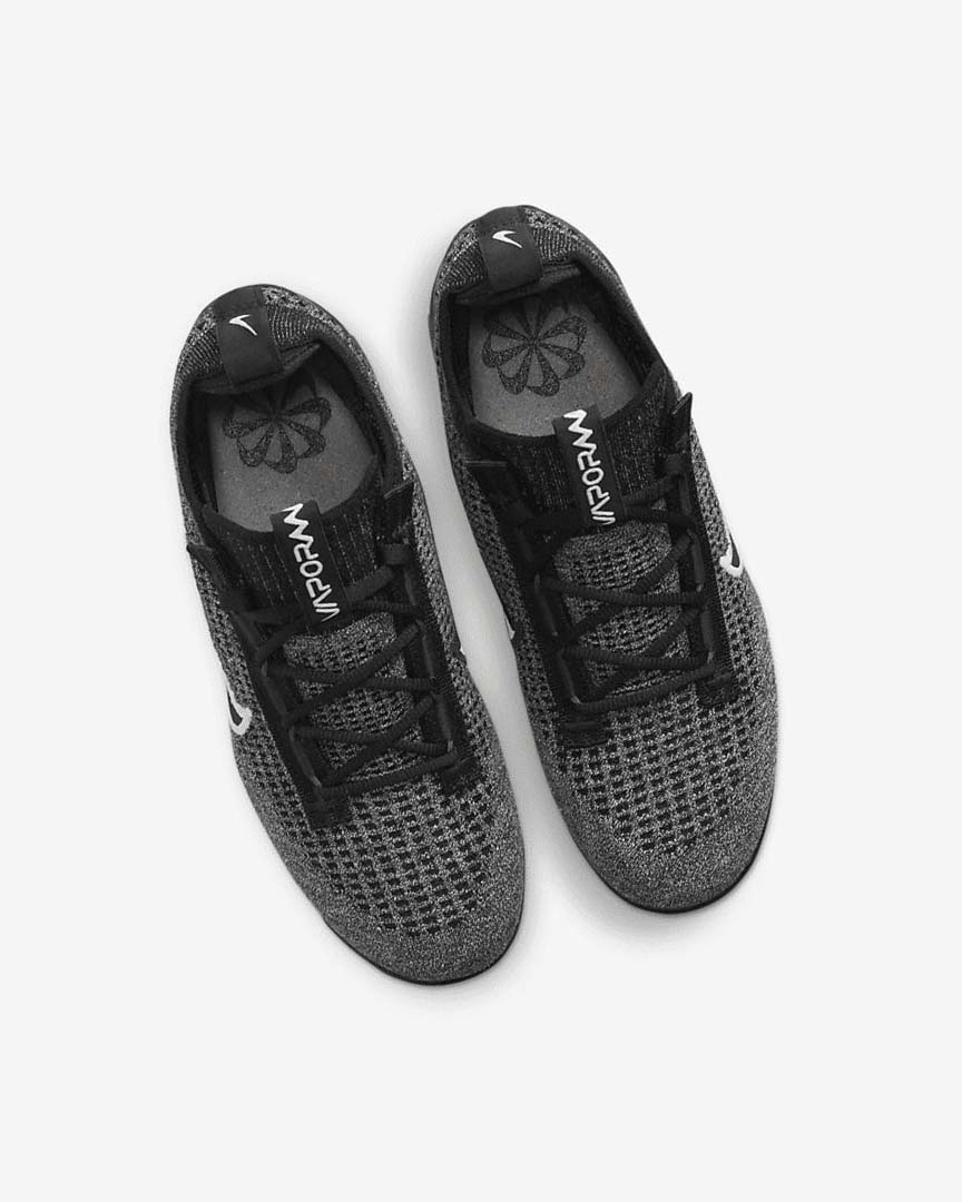 Zapatillas Nike Air VaporMax 2021 FK Niña Negras Blancas Gris Oscuro Negras | AR2509