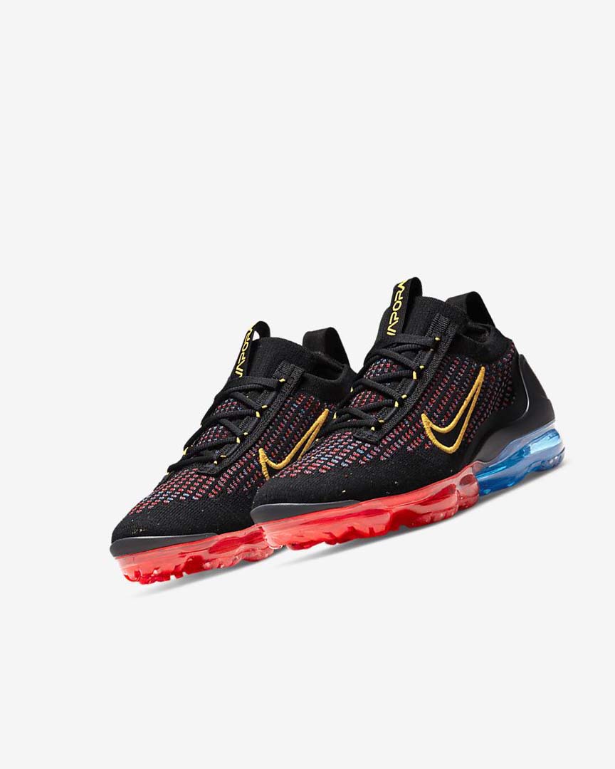 Zapatillas Nike Air VaporMax 2021 FK Niño Negras Azules Rojas Claro Doradas | AR2560