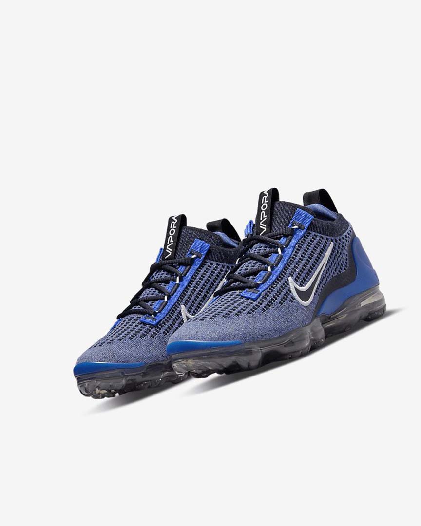 Zapatillas Nike Air VaporMax 2021 FK Niña Azul Real Blancas Gris Oscuro Negras | AR2995