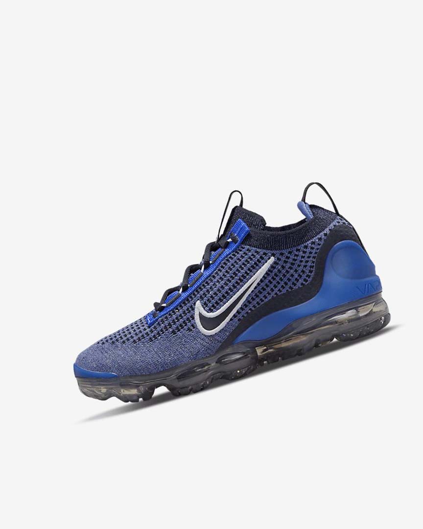 Zapatillas Nike Air VaporMax 2021 FK Niña Azul Real Blancas Gris Oscuro Negras | AR2995