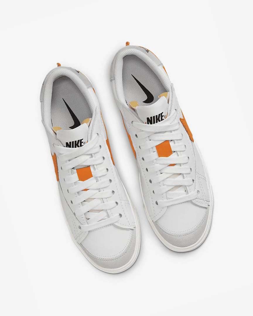 Zapatillas Nike Blazer Low '77 Jumbo Hombre Blancas Gris Naranjas | AR2625