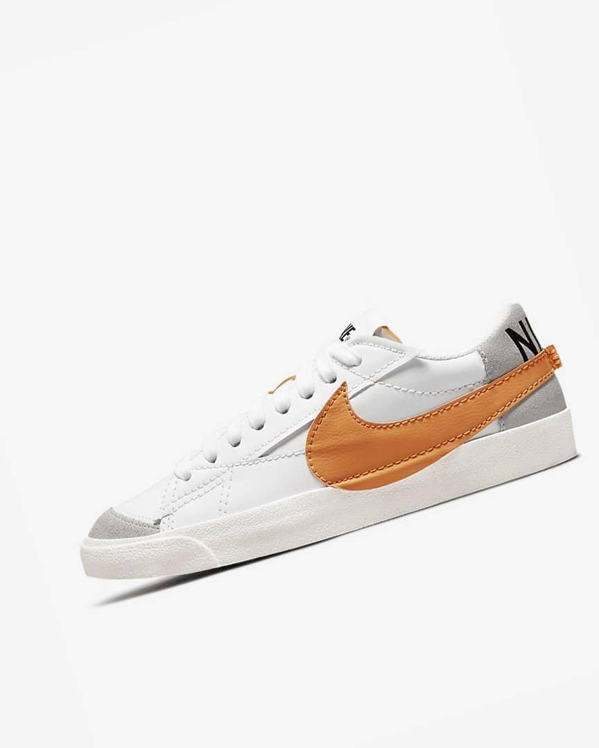 Zapatillas Nike Blazer Low \'77 Jumbo Hombre Blancas Gris Naranjas | AR2625