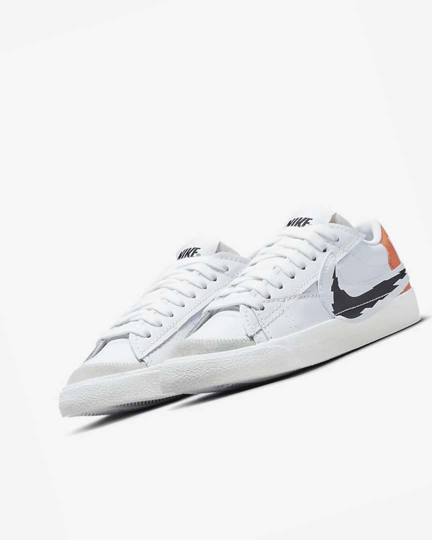 Zapatillas Nike Blazer Low '77 Jumbo Hombre Blancas Blancas Naranjas Negras | AR5054