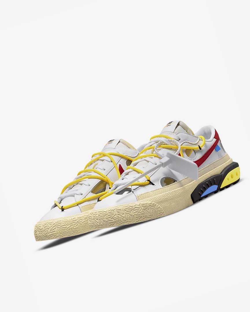 Zapatillas Nike Blazer Low '77 x Off-White™ Hombre Blancas Amarillo Kaki Rojas | AR2811