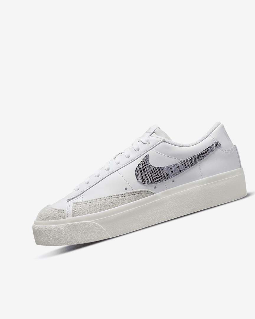 Zapatillas Nike Blazer Low Plataforma Mujer Blancas Blancas Azules Claro | AR2622