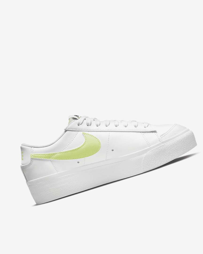 Zapatillas Nike Blazer Low Plataforma Mujer Blancas Blancas Negras Limón Claro | AR4491