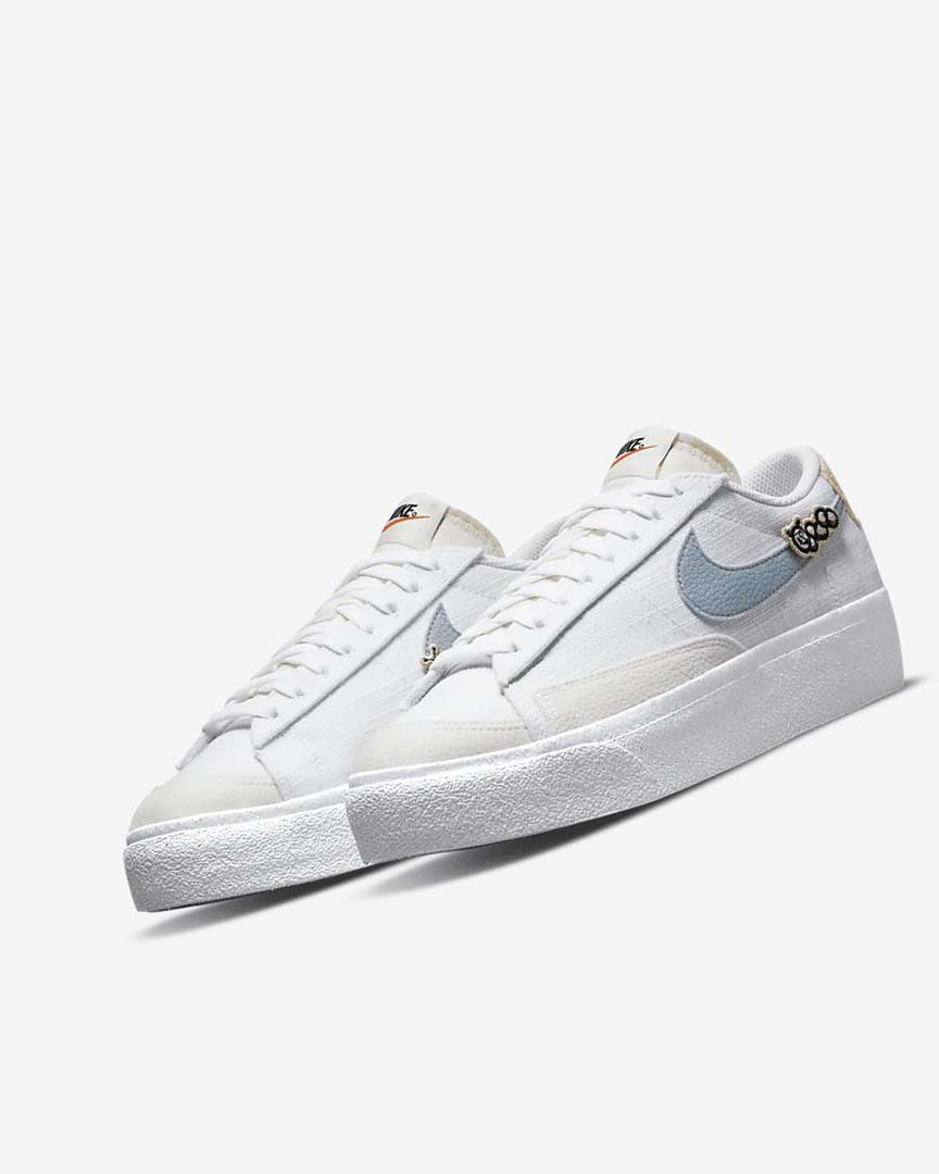 Zapatillas Nike Blazer Low Plataforma Next Nature Mujer Blancas Rosas Blancas Azules | AR2876