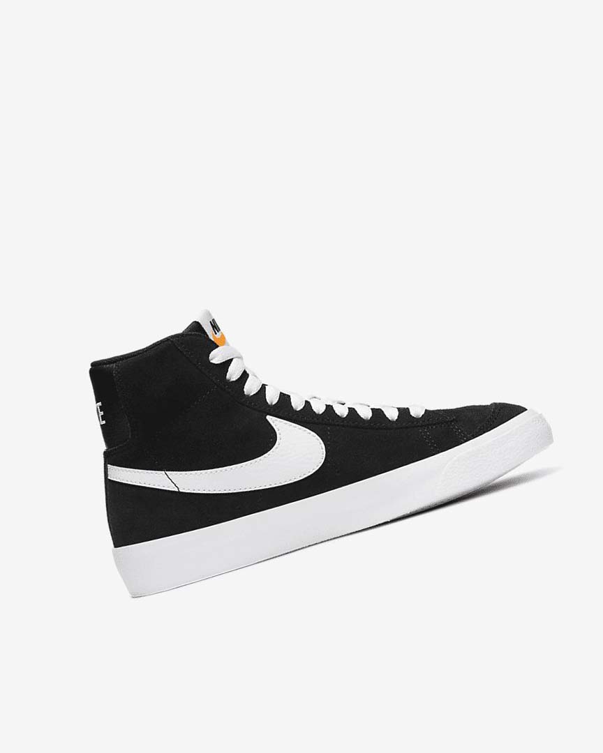 Zapatillas Nike Blazer Mid '77 Gamuza Niño Negras Naranjas Blancas | AR2703