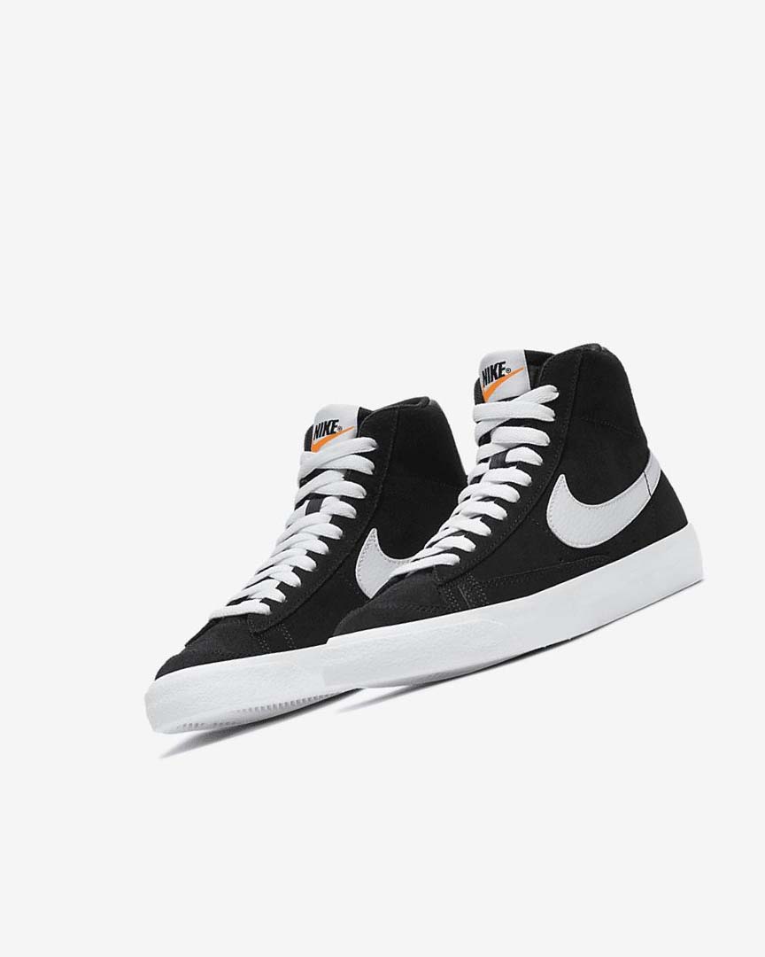 Zapatillas Nike Blazer Mid '77 Gamuza Niño Negras Naranjas Blancas | AR2703