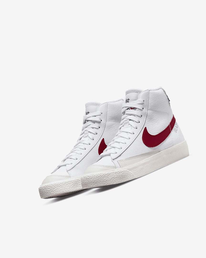 Zapatillas Nike Blazer Mid '77 Niña Blancas Gris Claro Rojas | AR3226