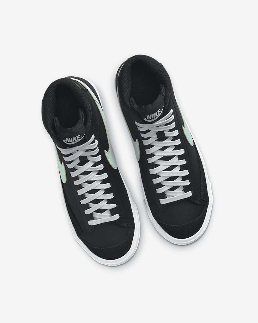 Zapatillas Nike Blazer Mid '77 Niña Negras Blancas Verde Menta | AR5232