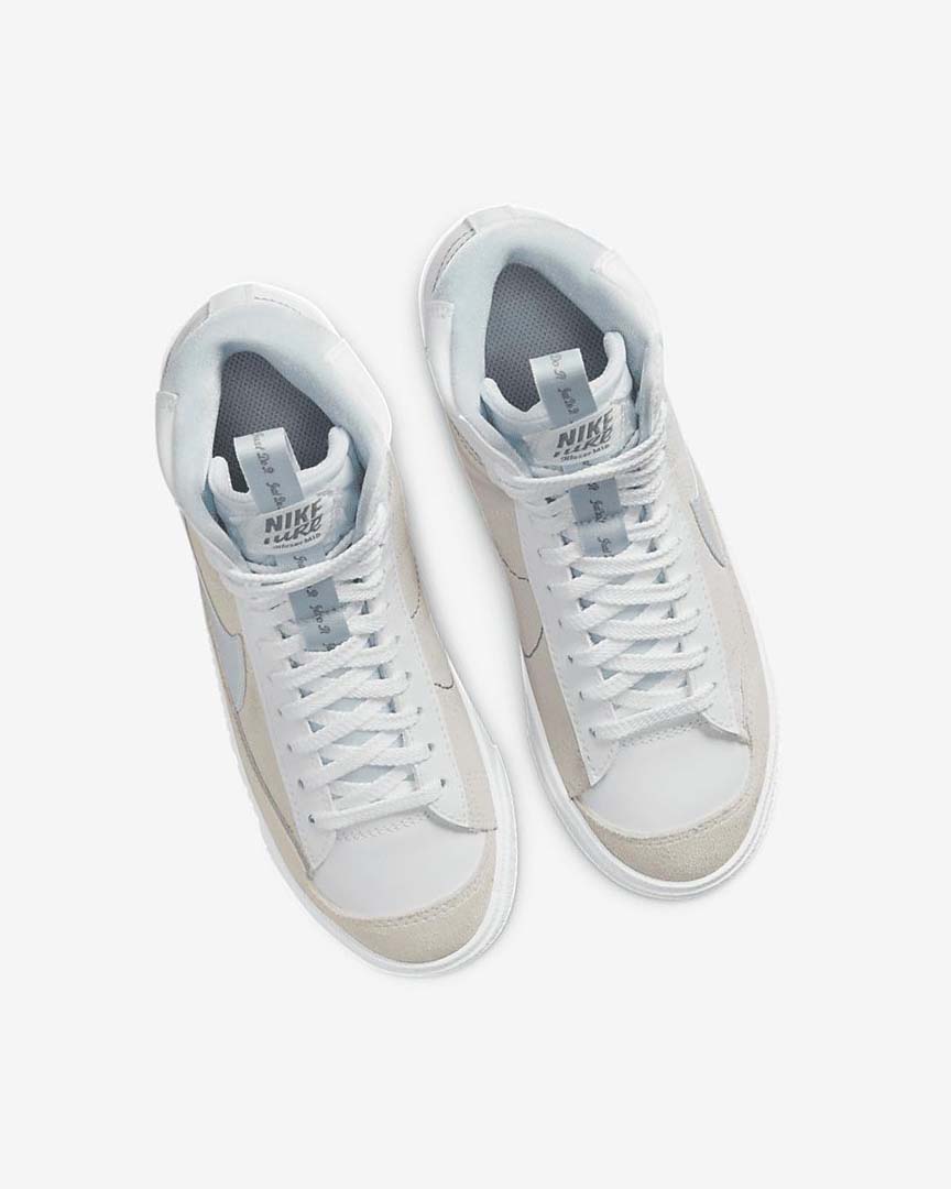 Zapatillas Nike Blazer Mid '77 SE Dance Niño Blancas Blancas Azules Gris | AR2222