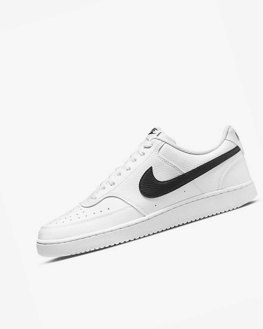 Zapatillas Nike Court Vision Low Next Nature Hombre Blancas Blancas Negras | AR2628