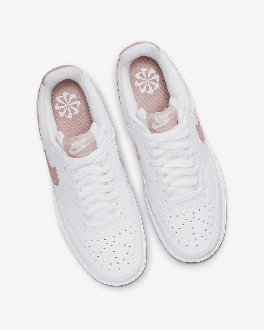 Zapatillas Nike Court Vision Low Next Nature Mujer Blancas Rosas | AR4614