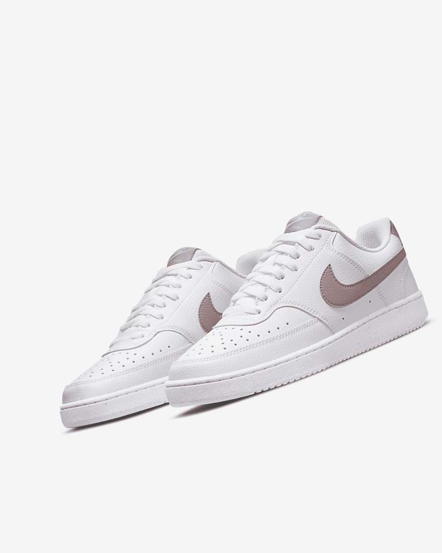 Zapatillas Nike Court Vision Low Next Nature Mujer Blancas Rosas | AR4614