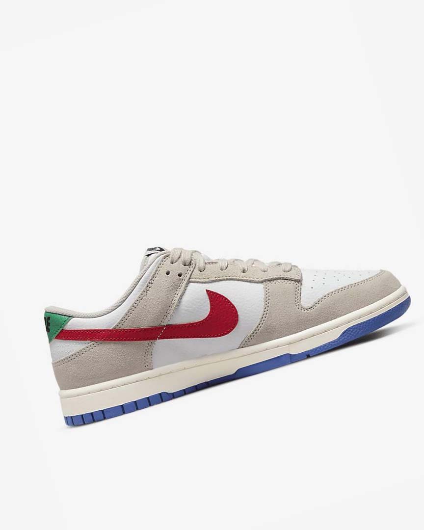 Zapatillas Nike Dunk Low Hombre Blancas Azul Real Rojas | AR1201