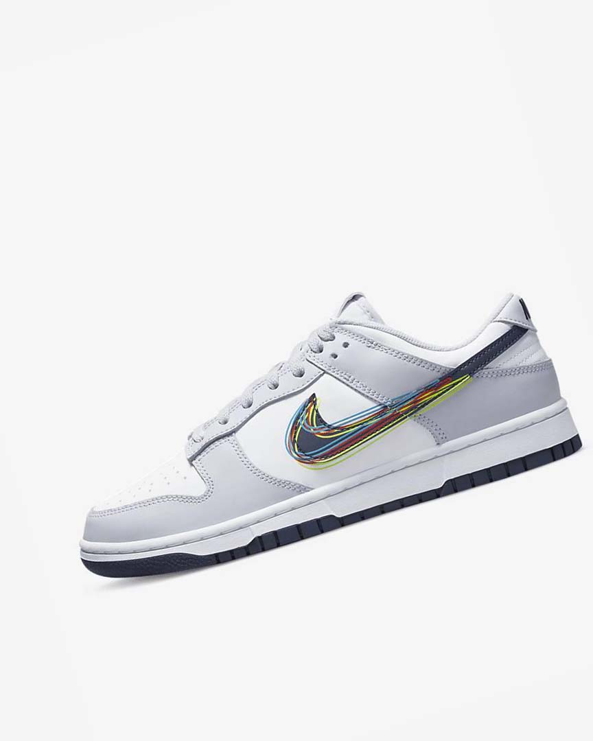 Zapatillas Nike Dunk Low Hombre Blancas Gris Azules | AR4825