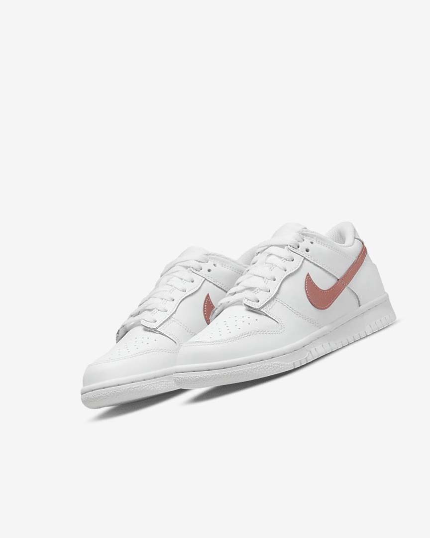 Zapatillas Nike Dunk Low Niño Blancas Blancas Metal Rojas Marrones | AR3118