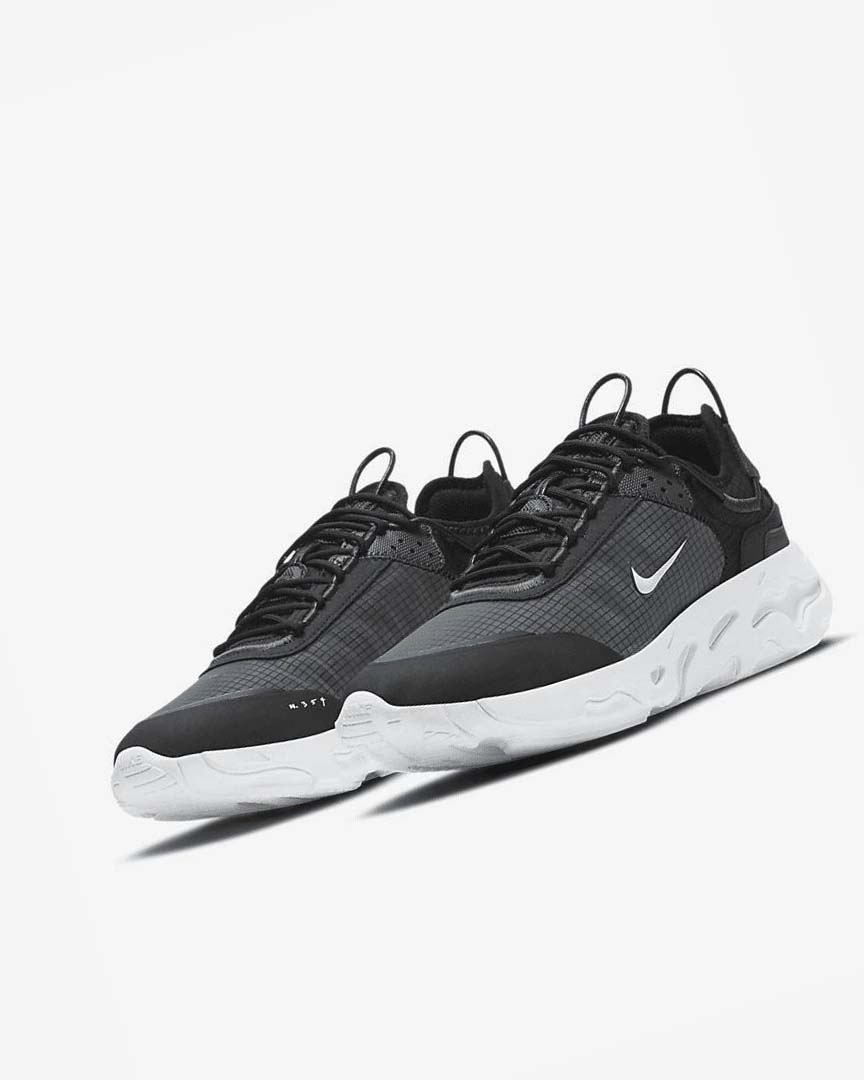 Zapatillas Nike React Live Hombre Negras Gris Oscuro Blancas | AR2914