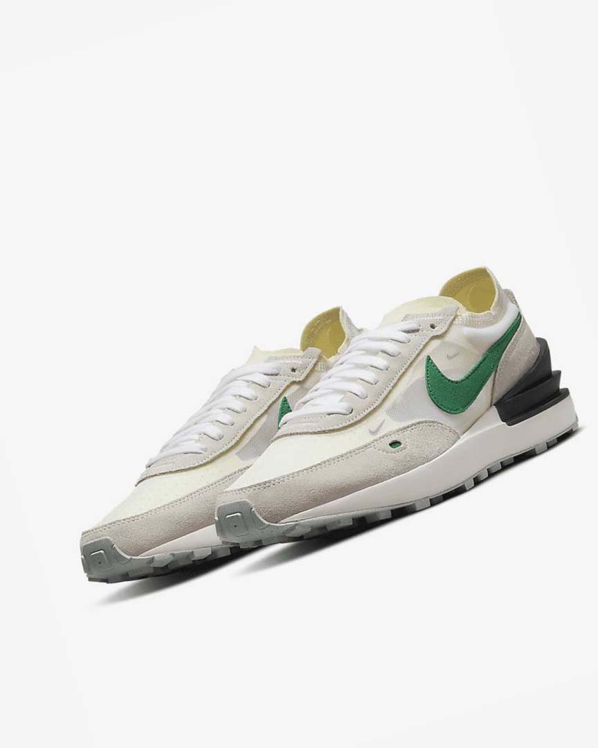 Zapatillas Nike Waffle One Hombre Beige Verde Negras | AR2706