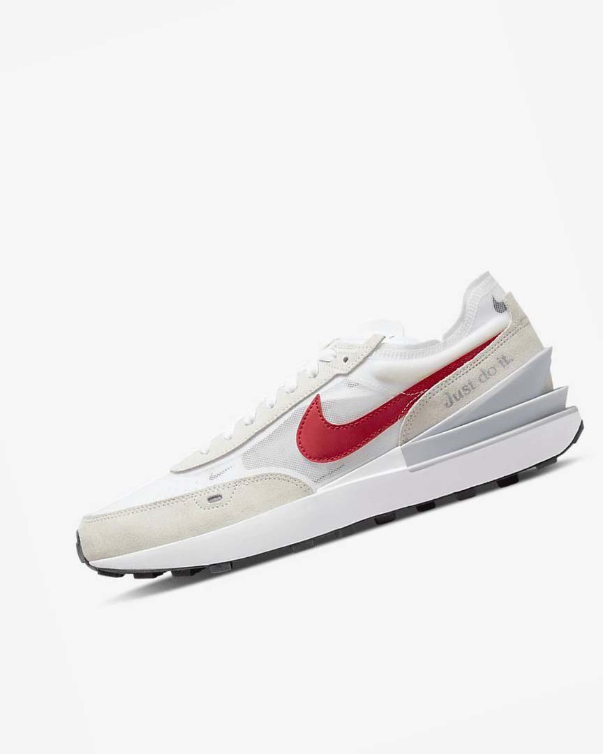 Zapatillas Nike Waffle One Hombre Blancas Plateadas Rojas | AR3135