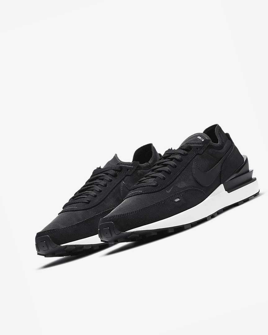 Zapatillas Nike Waffle One Hombre Negras Blancas Naranjas | AR2446