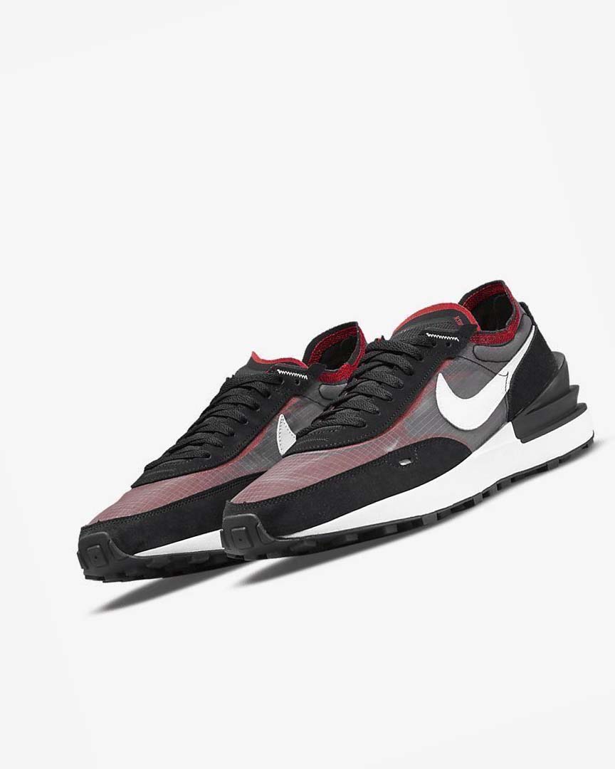 Zapatillas Nike Waffle One SE Hombre Negras Rojas Blancas | AR2450