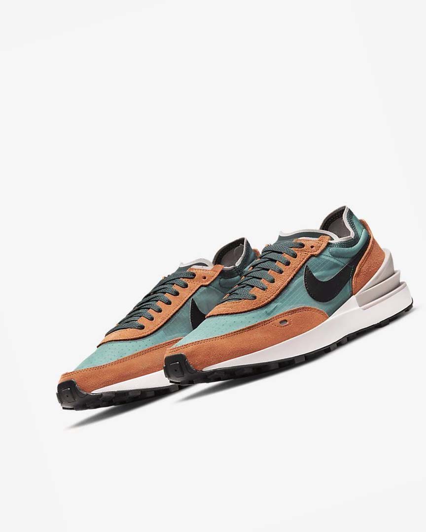 Zapatillas Nike Waffle One SE Hombre Verde Naranjas Negras | AR5076