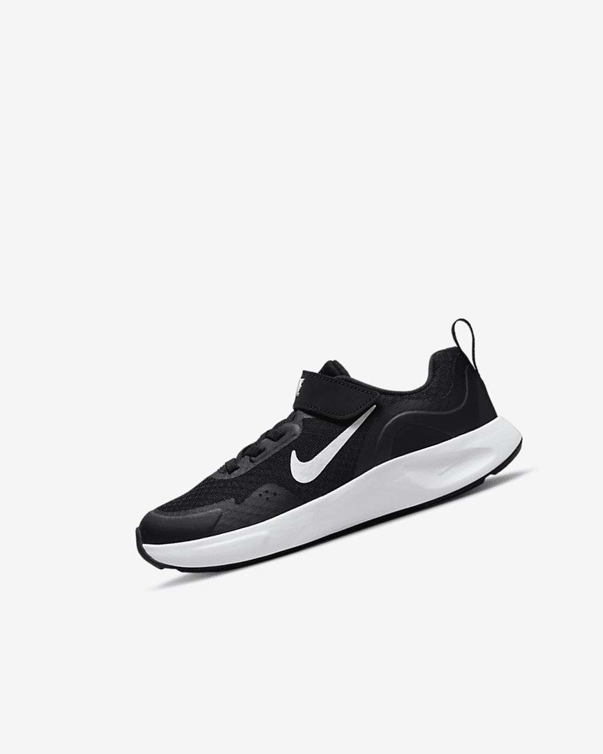 Zapatillas Nike Wearallday Niña Negras Blancas | AR4997