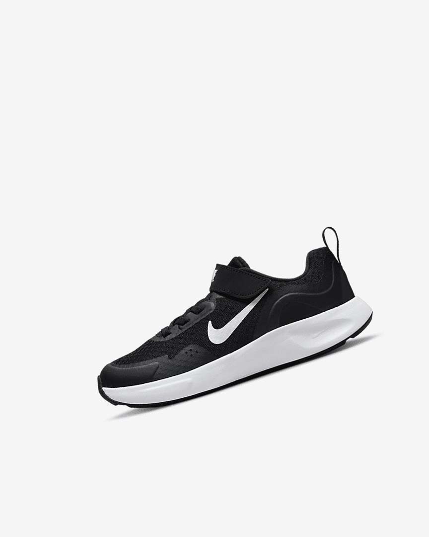 Zapatillas Nike Wearallday Niño Negras Blancas | AR2306